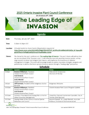 FINAL_2025_Ontario_Invasive_Plant_Council_Conference_Agenda_2025-01-10