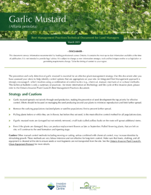 Garlic Mustard Technical Bulletin